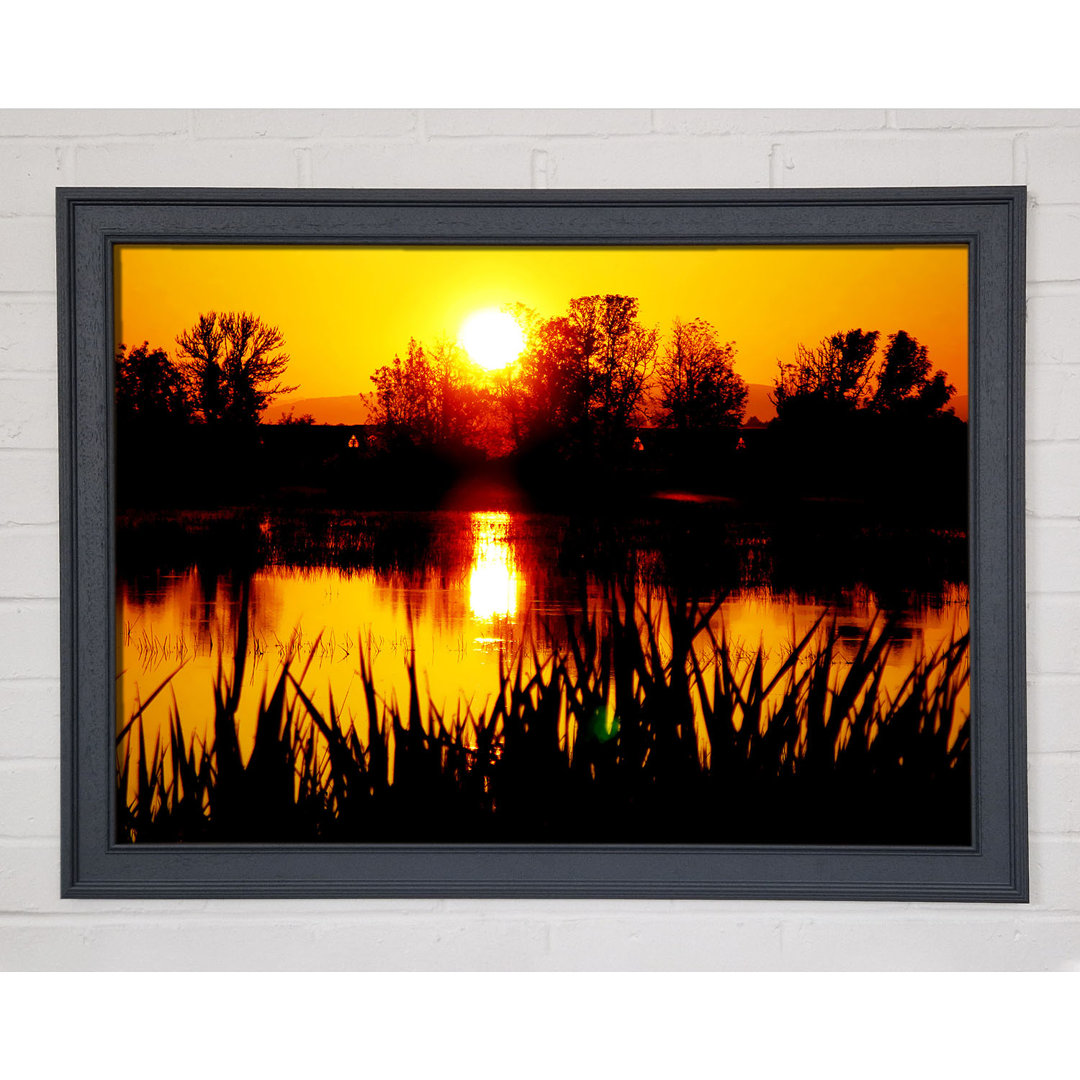 Orange Sunset River - Druck