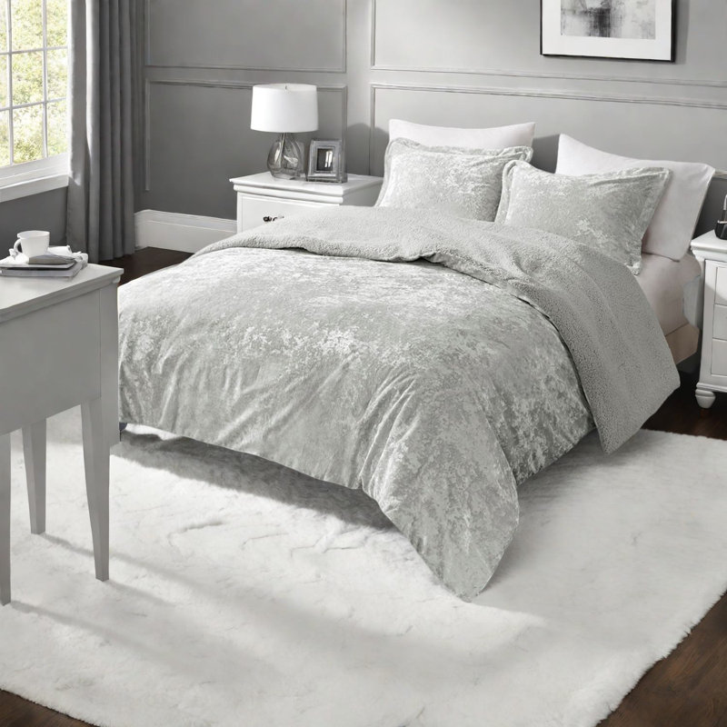 Ensembles de literie en velours de sherpa luxueux, style moderne pour le confort de la maison