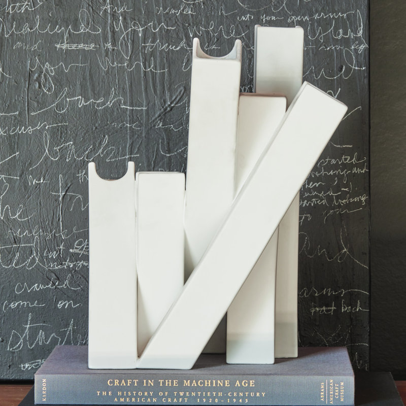 Collage Handmade Ceramic Table Vase, Matte White
