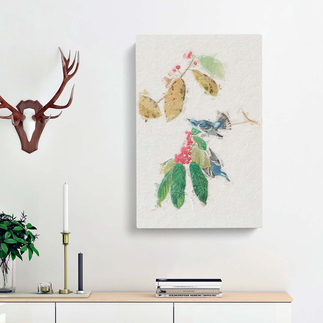 Azure Warbler Birds by John Audubon - Wrapped Canvas
