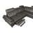 Genuine Leather Reclining Corner Sofa with Adjustable Headrests and Adjustable Armrest and Storage-1487789202-1487789200