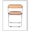 Chaise d'appoint avec structure en acier, plastique