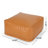 Bambo Faux Leather Rectangle Pouf, Gray-1533752830
