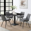 Ensemble de 2 chaises pivotantes grises capitonnées