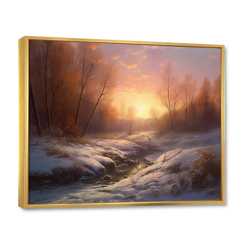 Nature's Retreat I - impression, H 16 po x l 32 po x P 1 po, Cadre flottant doré