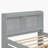 Grey Twin Bed With Bookcase Headboard & Trundle Drawer-1109611792-1109611793