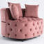 Fauteuil de loisirs moderne en velours rose avec mousse, American Design Classical Living Velvet rose, look-846312182