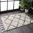 Mansel Trellis Area Rug for Living Room Bedroom Dining Room, Off White/Charcoal-2057493565
