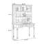 Bureau rectangulaire en bois massif brun noisette-1161728255