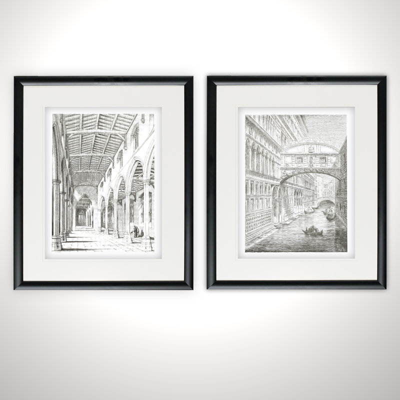 " Venetian Sketch " 2 - Pieces