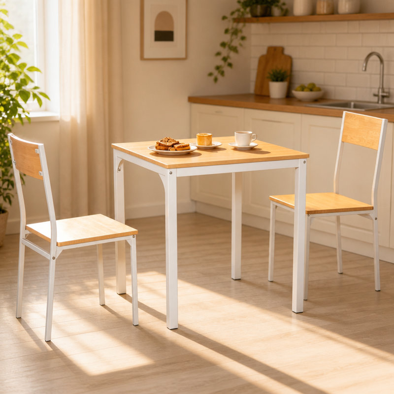 Steel Top Dining Set