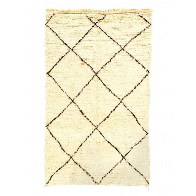 Hand Woven Cotton and Wool Geometric Area Rug