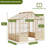 Greenhouses for Outdoors with Lockable Door, Solid Wood Frame & Adjustable Vent, Polycarbonate Panel Heavy Duty, Light Brown-115317167