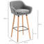 Aghaboy Upholstered Counter Stool with Metal Frame-53111158