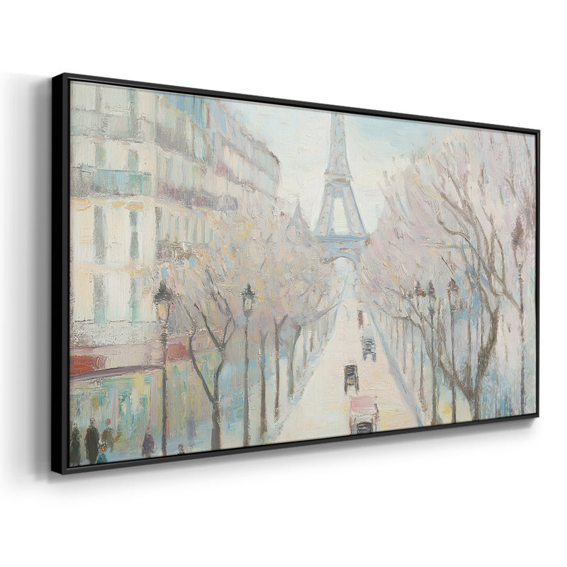 Série paysage - CCII - Toile tendue avec châssis, prête à accrocher, H 25 po x l 49 po, Noir
