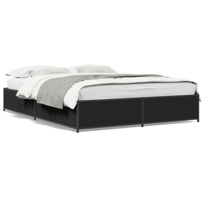 Orven Bed, Black, 135 x 190cm
