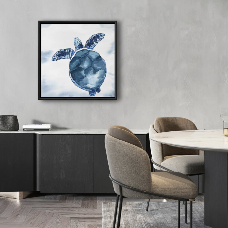«Tortue bleue aquarelle»