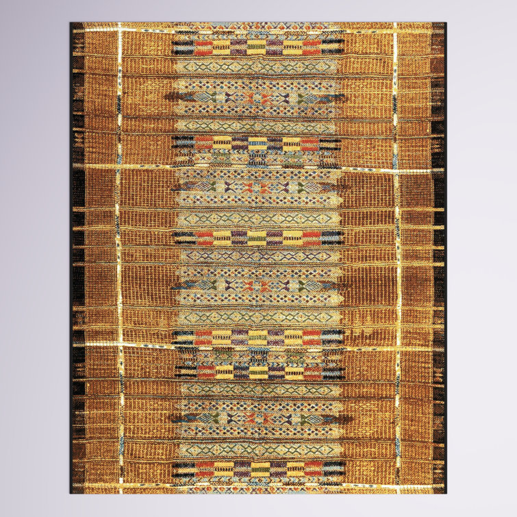Augustus Machine Woven Striped Area Rug
