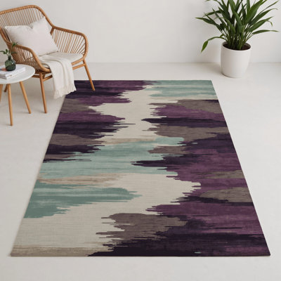 Tapis intérieur et extérieur brun Watercolor