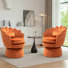 Fauteuil d'appoint rembourré et pivotant en velours