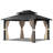 14 Ft. W x 12 Ft. D Hardtop Gazebo, Double layered Roof Gazebo