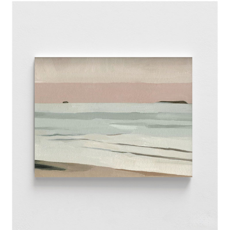 Reproduction de peinture moderne abstrait plage, décor de plage encadrée, art mural bord de mer, impression de peinture bord de mer, art de vagues de l'océan, art mural encadré