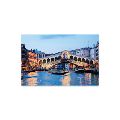 «Ickenroth Rialto Bridge At Night, Venice on plastique / acrylique» par Matteo Colombo