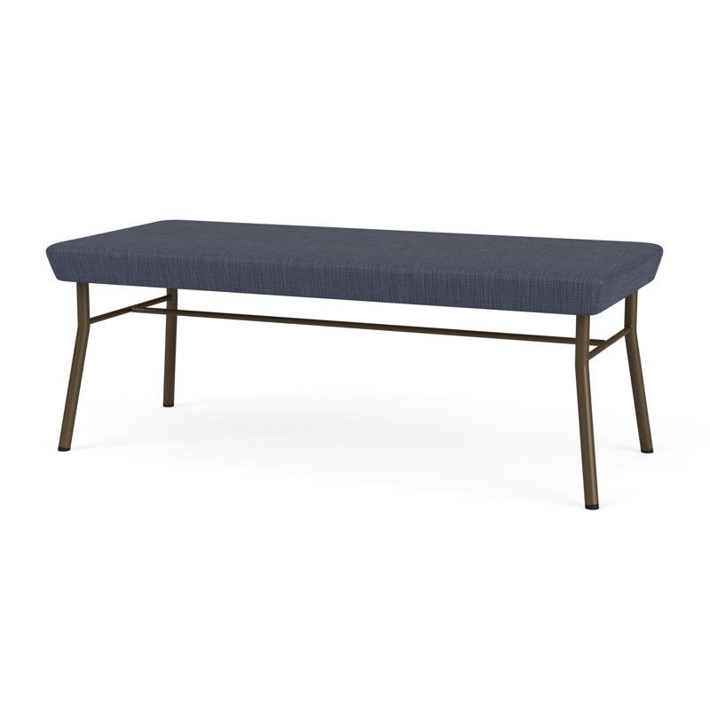 Banc en métal 2 places Chat, Bronze, Plot Line bleu marine