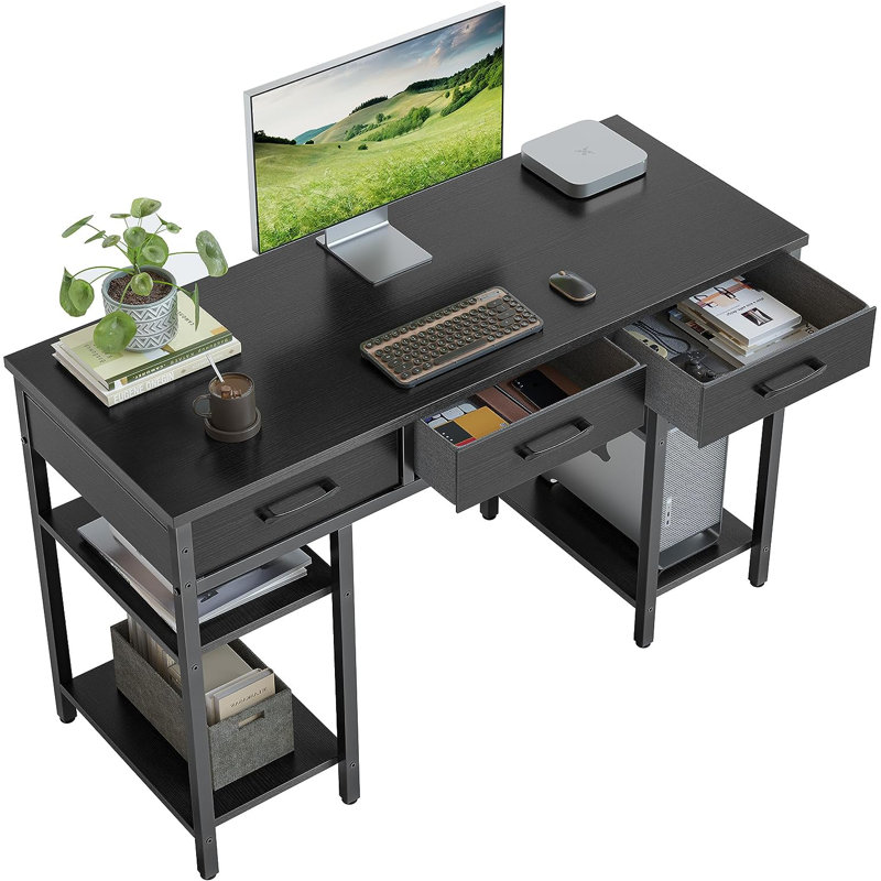 Bureau d'ordinateur Cavisson, Noir