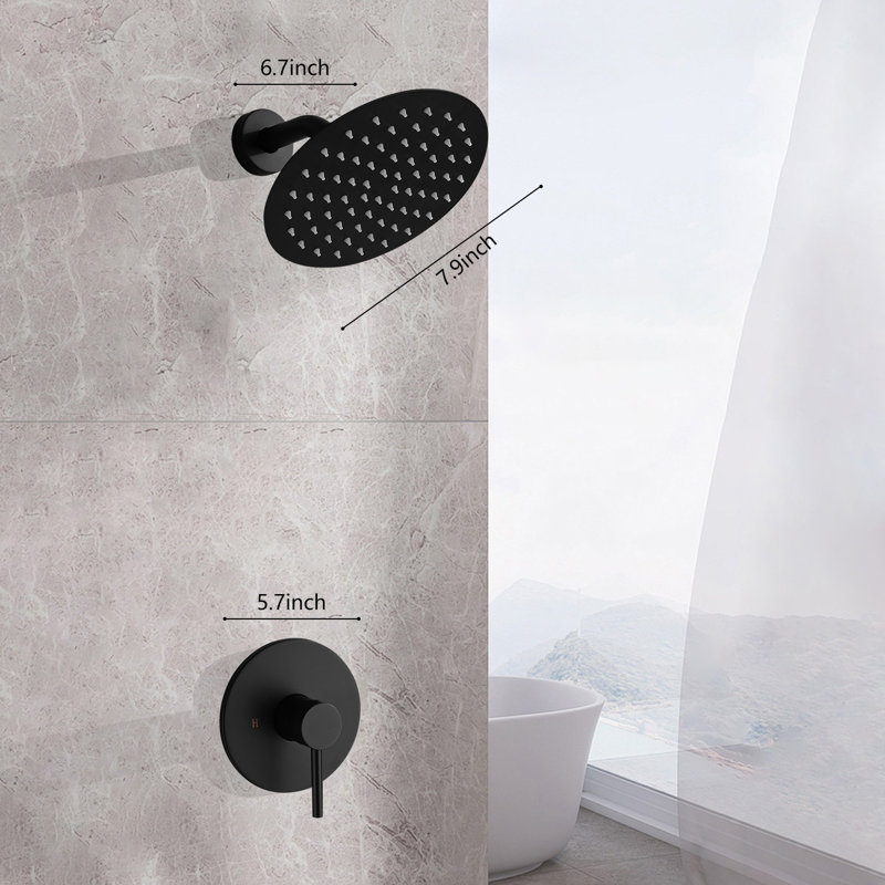 Système de douche complet avec valve brute