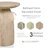 Fulcher Stone-Like 17"W Pedestal End Table with Travertine Effect-2069962508