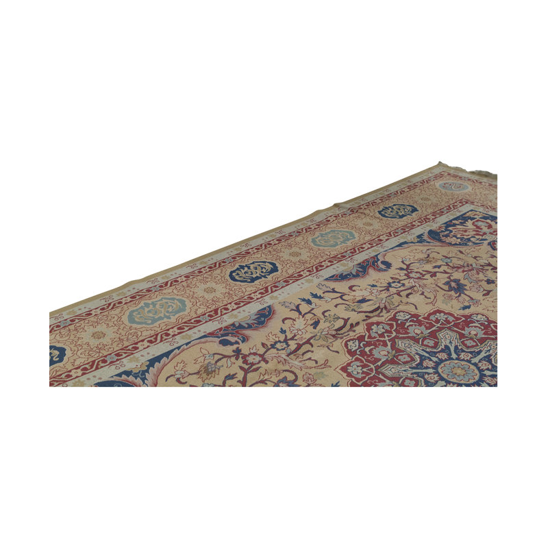 Hand-Knotted High-Quality Gold and Gold Area Rug