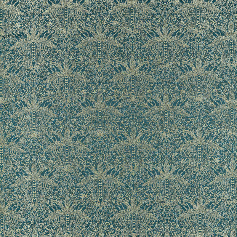 Exotica 2 Leopardo Performance Fabric, Kingfisher Jacquard