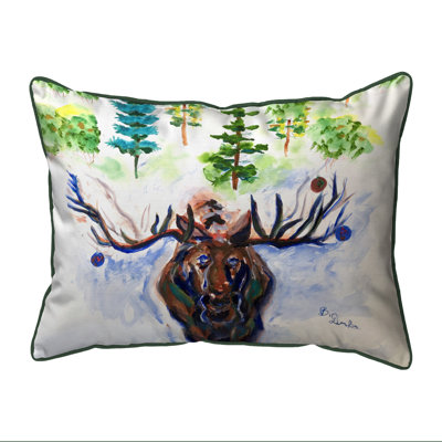Christmas Moose Indoor/Outdoor Pillow