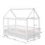 Floor Wooden Bed With House Roof Frame