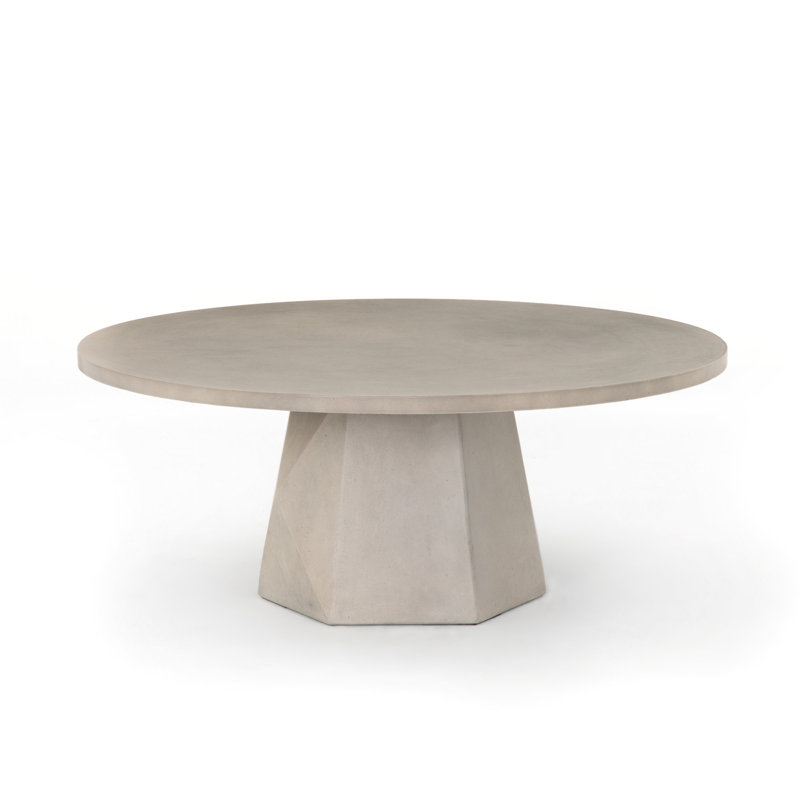 Clemmie Concrete Coffee Table, Gray