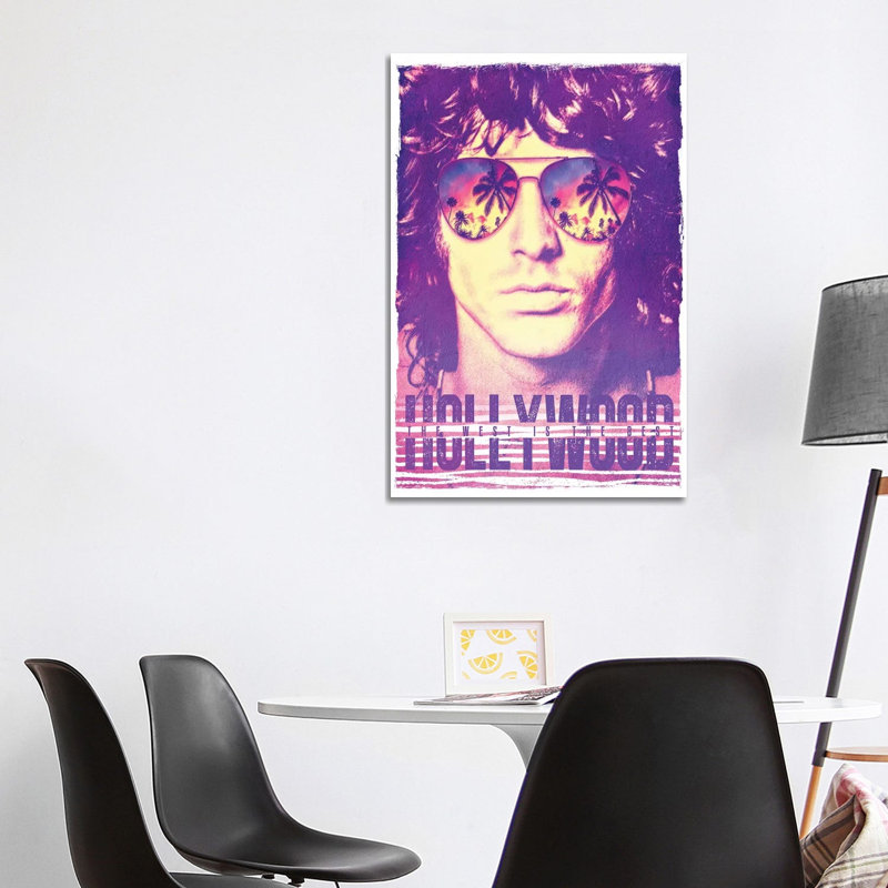 Jim Morrison, Hollywood Life - Publicité imprimée, Toile tendue, Aucun mat, H 40 po x l 26 po x P 1,5 po