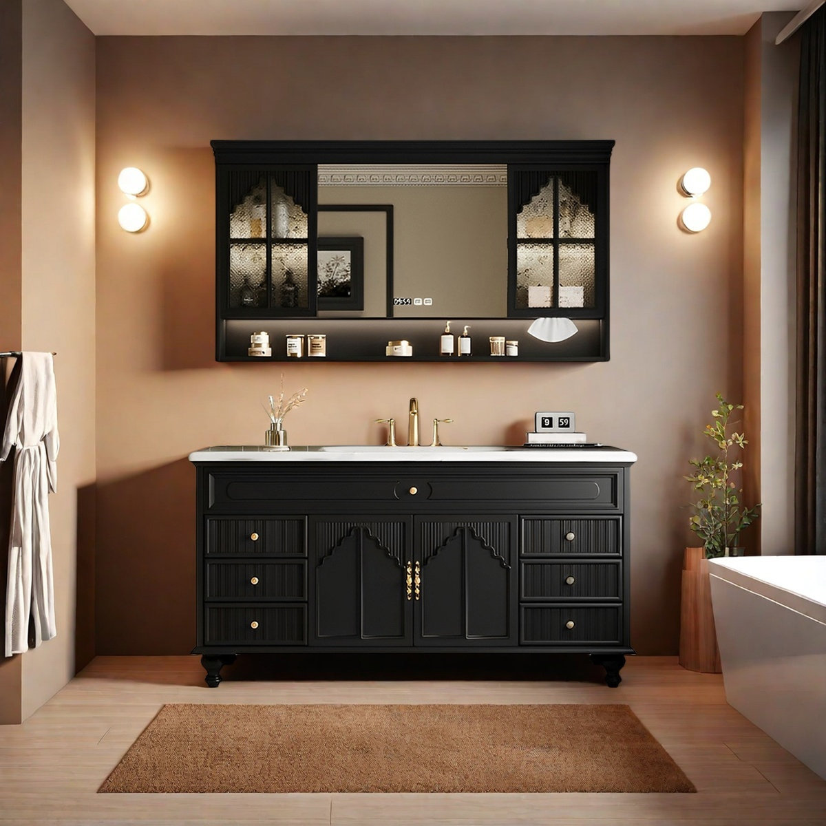 Canora Grey Smart bathroom cabinet in French retro style | Wayfair