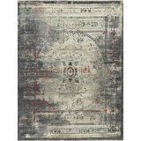 High-Quality Hand-Knotted Ivory And Black Area Rug
