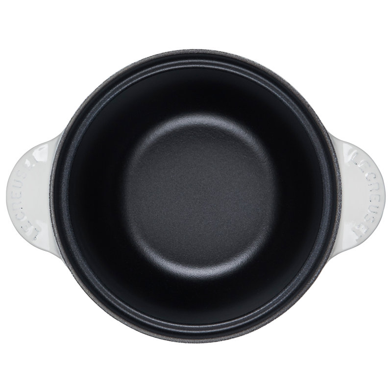 Le Creuset Enameled Cast Iron Rice Pot with Lid and Steamer Insert, White