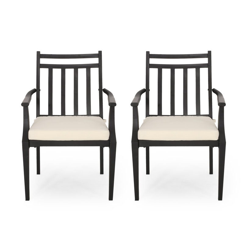 Chaise de terrasse avec coussin Johnstown, Beige