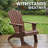 Adirondack Chair, Outdoor Oversized 350Lbs Patio Chair with Cup Holder, All-Season Weatherproof and Fade-Resistant Outdoors Seating,Brown-1080730731-1096310035