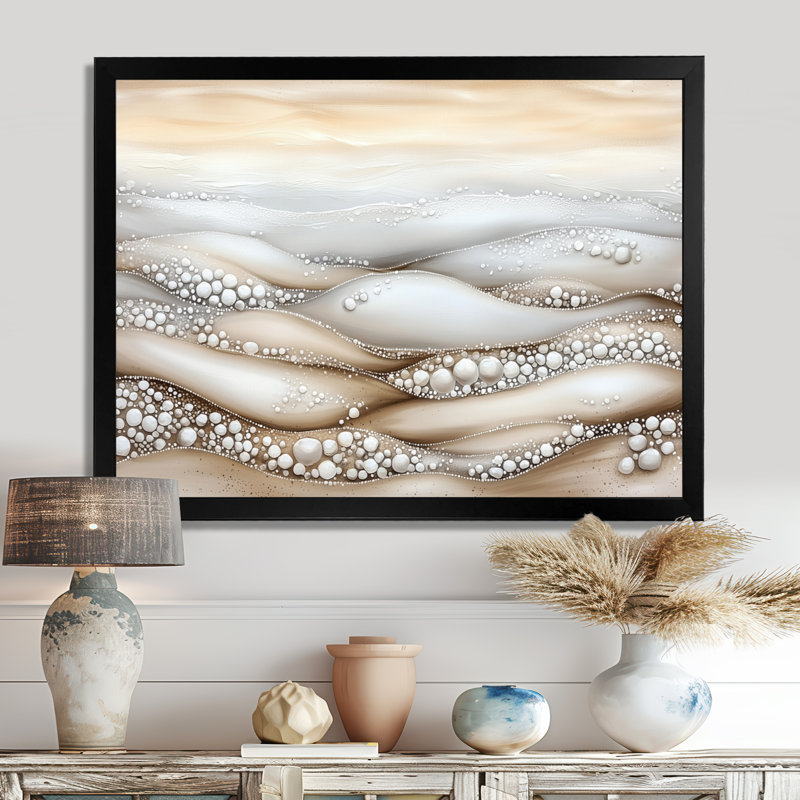 «Shifting Tides In Panama III», reproduction d'art sur la plage côtière, H 12 po x l 20 po, Noir