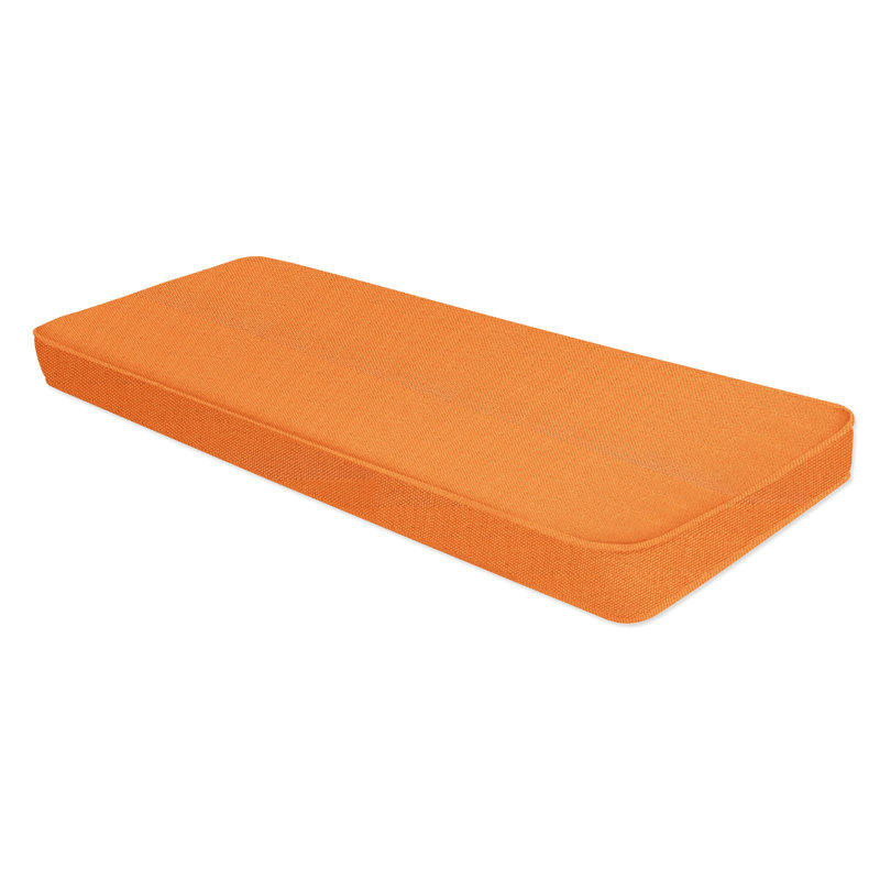 Coussin de banc de baie vitrée 2 po Ebern Designs - personnalisable pour une utilisation intérieure et extérieure, Orange