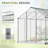 10' L X 6' W Walk-In Polycarbonate Greenhouse With Roof Vent For Ventilation & Rain Gutter For Winter-123051930