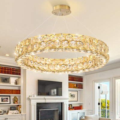 Crystal Ring Dimmable Chandelier