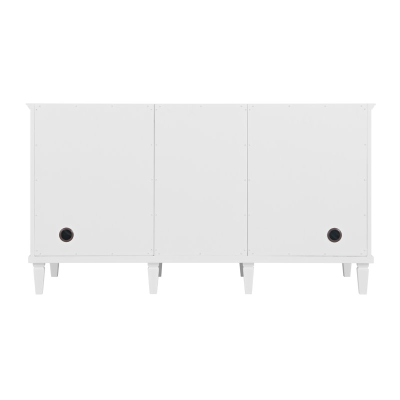 Lorelai 60'' W Double Vanity, Bright White, Victorian Silver