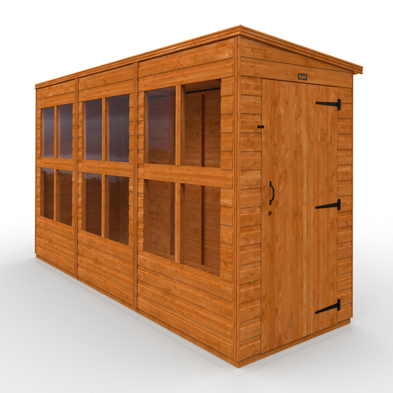 12x4w TigerFlex Shiplap Pent Sunroom