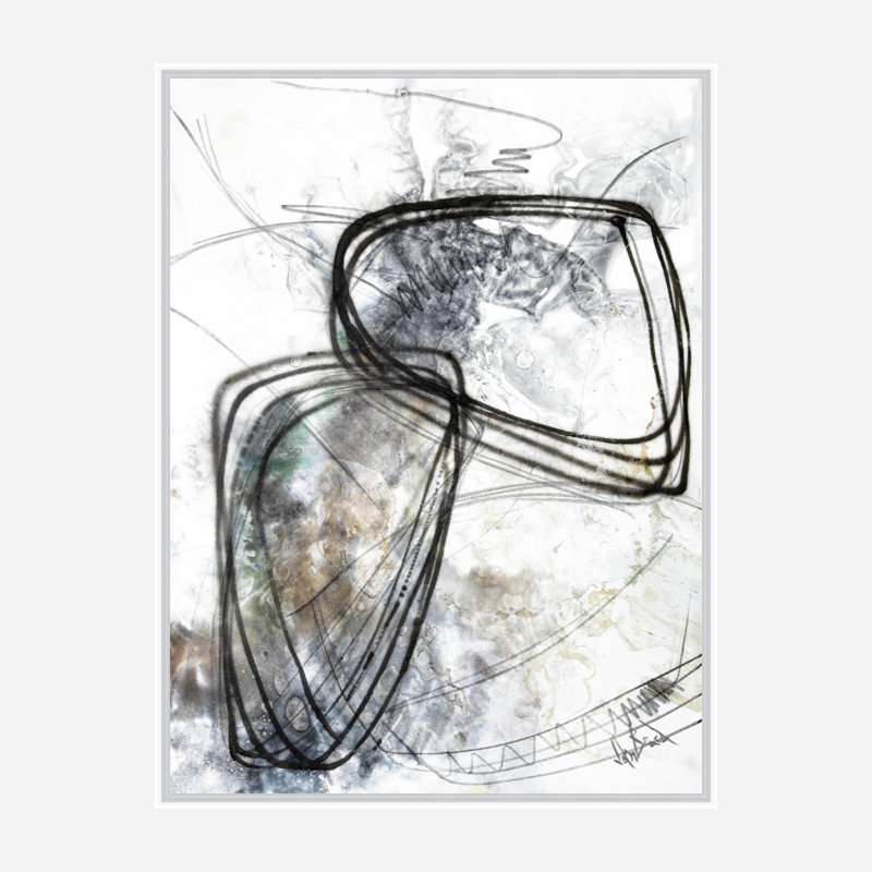 Eclipse I Print, White Framed Canvas, 48" H x 36" W x 1.5" D