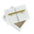 Decorative Storage Box, Gold Brass Handle, 7 Inch Luxe White Marble